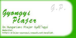 gyongyi plajer business card